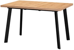 Обеденный раздвижной стол в классическом стиле, цвет: дуб навара+черный